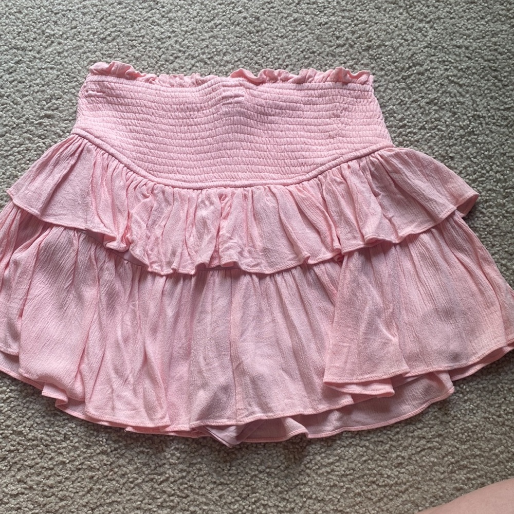Day + Moon Pink Ruffle Mini Skirt — Size Medium!!